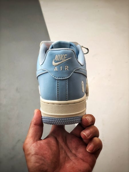 Bape x Air Force 1 Low Cinza e Azul - Vista 3