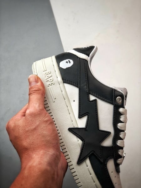 Bape x Air Force 1 Sta Low Branco e Preto - Vista 2