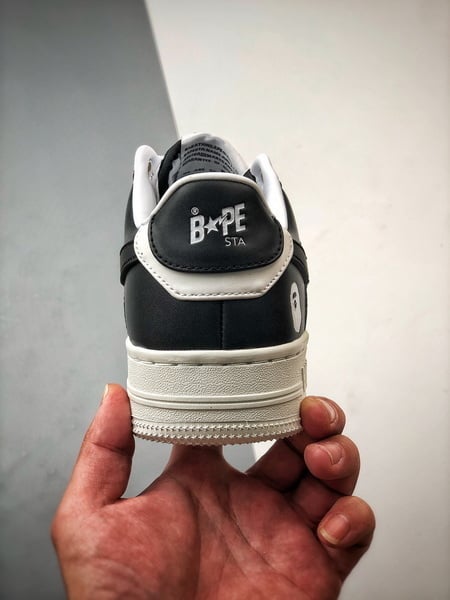 Bape x Air Force 1 Sta Low Branco e Preto - Vista 3