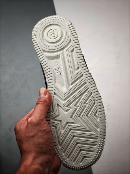 Bape x Air Force 1 Sta Low Branco e Preto - Vista 4