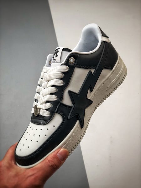 Bape x Air Force 1 Sta Low Branco e Preto - Vista 5