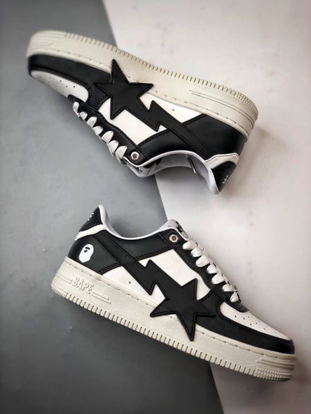 Bape x Air Force 1 Sta Low Branco e Preto - Vista 6