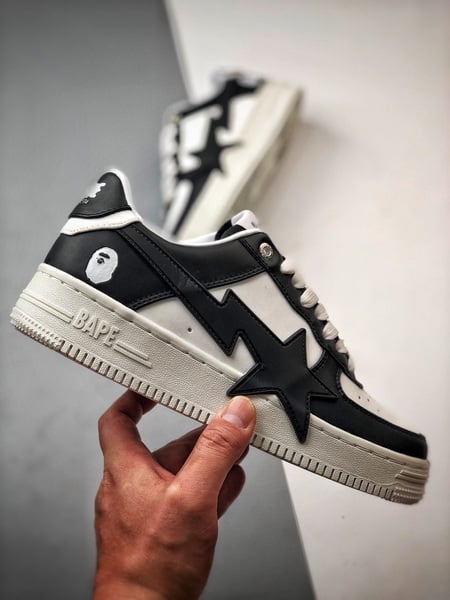 Bape x Air Force 1 Sta Low Branco e Preto - Vista 7