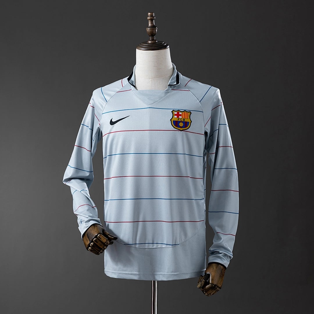 Camisola Alternativa do FC Barcelona 2003/2004 (Retro, Manga Longa) - Vista 1