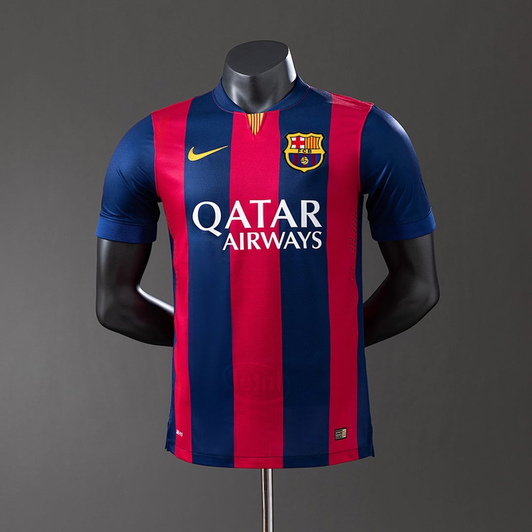 Camisola Principal do FC Barcelona 2014/2015 (Retro, Versao Jogador) - Vista 1