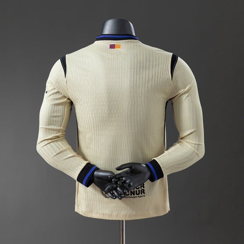 Barcelona 25/26 Away manga-longa versão jogador - Vista 2