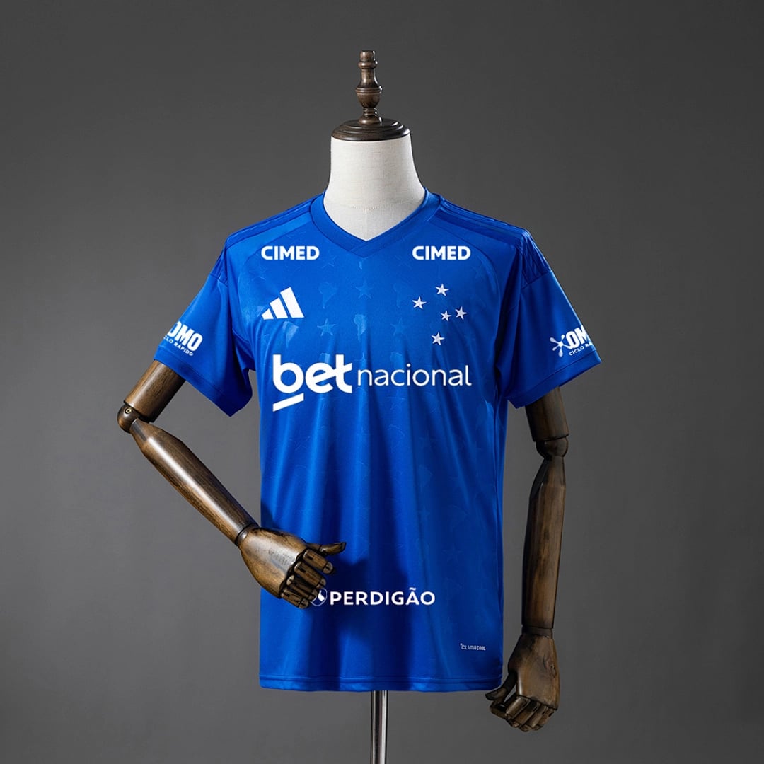 Camisola Principal do Cruzeiro 2026/2027 Todos Patrocinadores - Vista 1