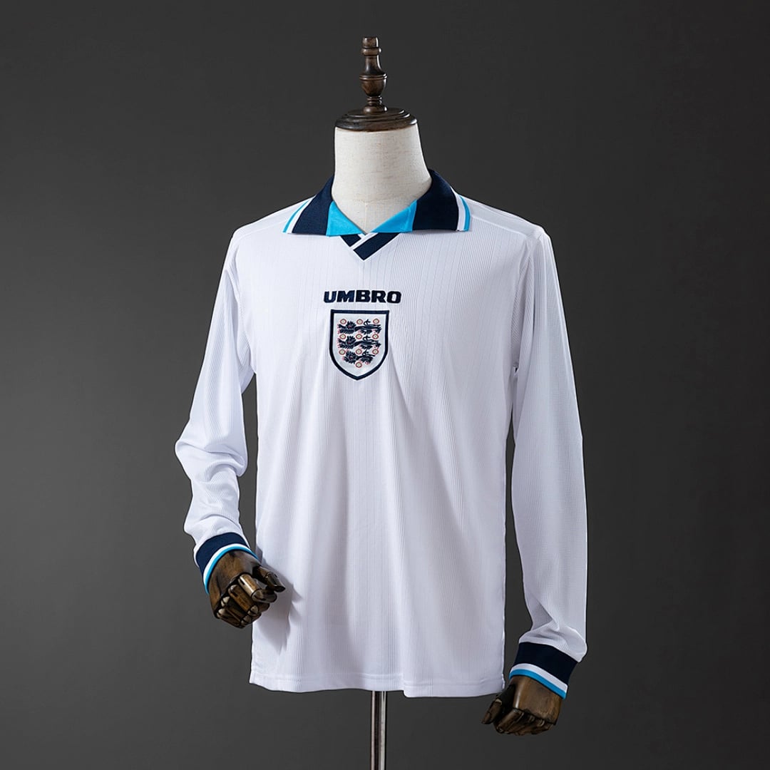 Camisola Principal da Inglaterra 1996 (Retro, Manga Longa) - Vista 1