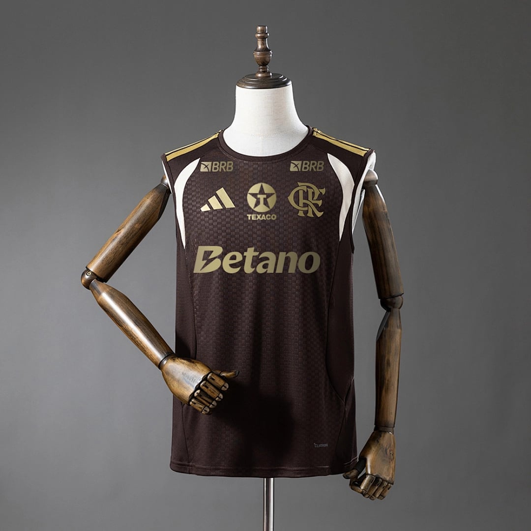 Camisola Flamengo 2026/27 Treino Colete Castanho All Sponsor - Vista 1