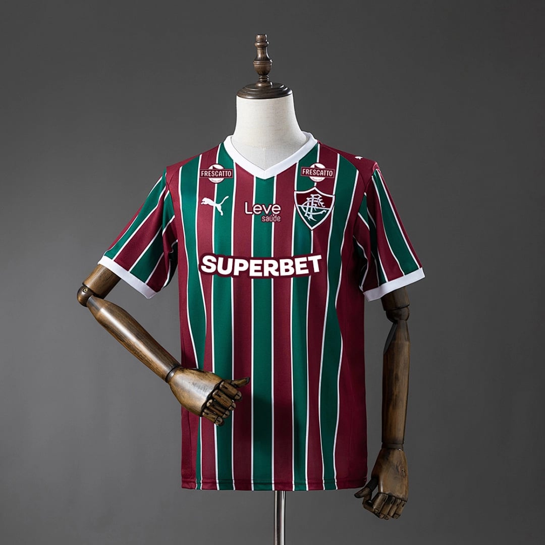 Camisola Principal do Fluminense 2026/2027 Todos Patrocinadores - Vista 1