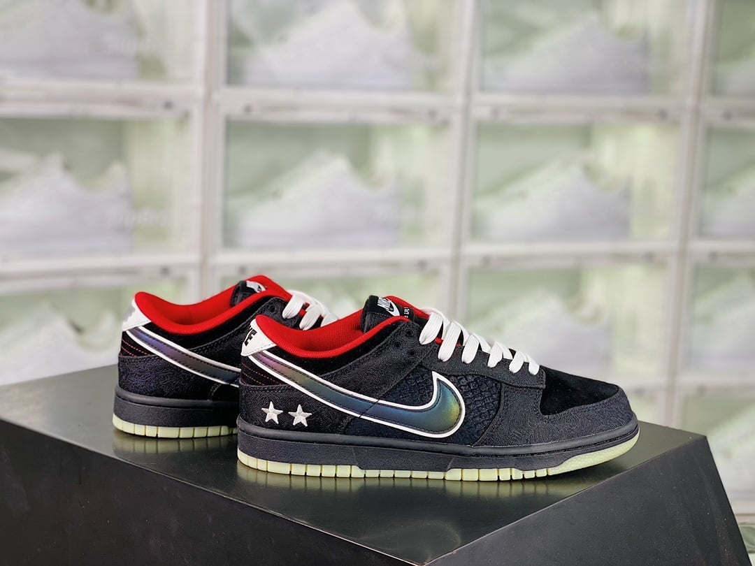 NK Dunk Low LPL Preto e Vermelho Silk Dragon