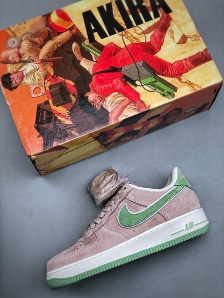 Nike Air Force 1 Low 07 x Otomo Katsuhiro Verde e Rosa - Vista 8