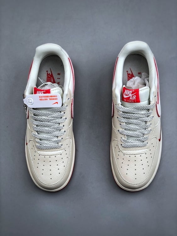 Nike AF1 Low 07 x Supreme Bege Vermelho Mini Gancho Estrela - Vista 6