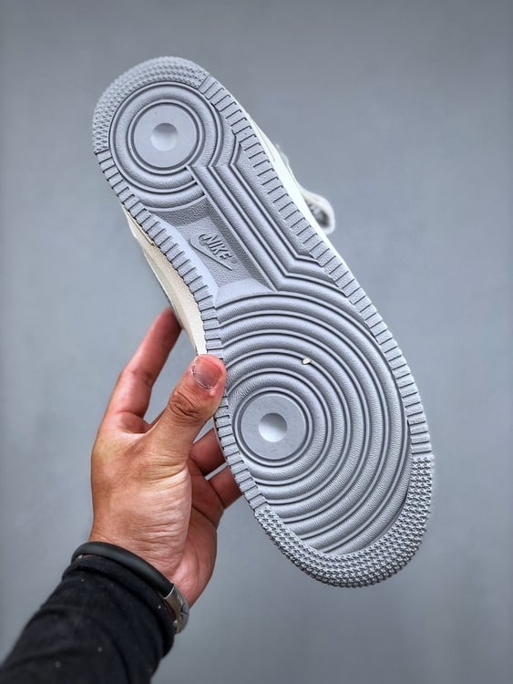 Nk Air Force 107 Mid Bege Prata e Cinzento Cor - Vista 3