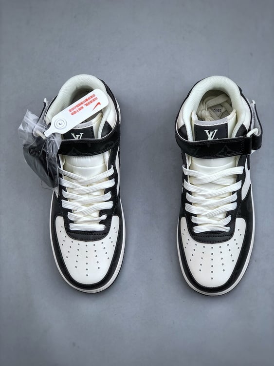 Nk Air Force 107 Mid Bege e Preto - Vista 6