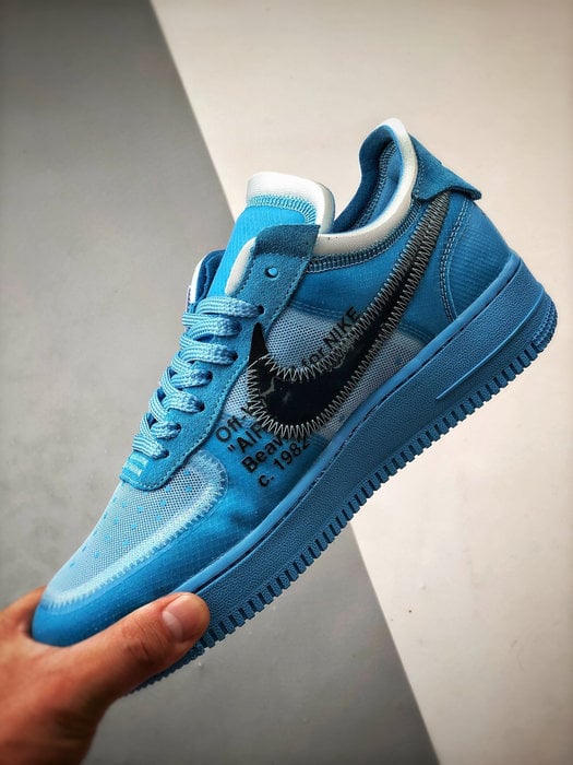 Off-White x Air Force 1 Low Azul - Vista 5