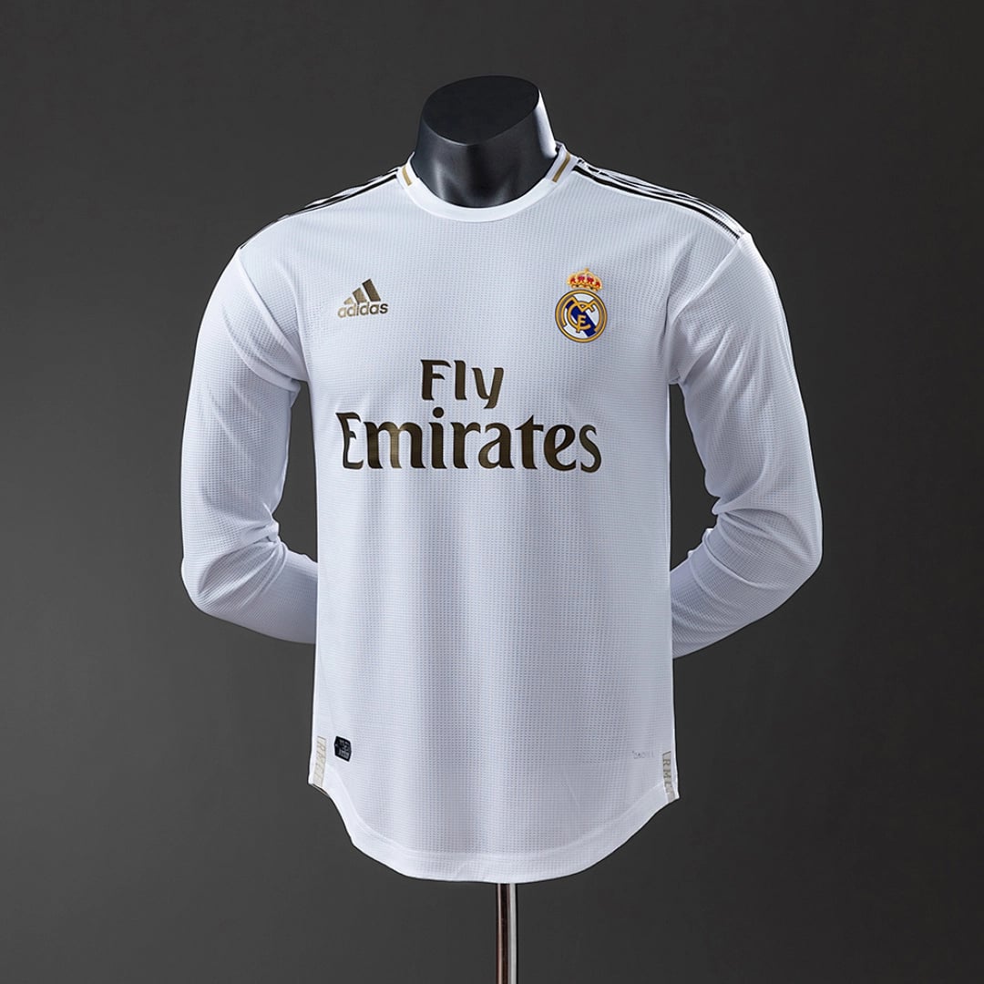 Camisola Principal do Real Madrid 2019/2020 (Retro, Versao Jogador, Manga Longa) - Vista 1