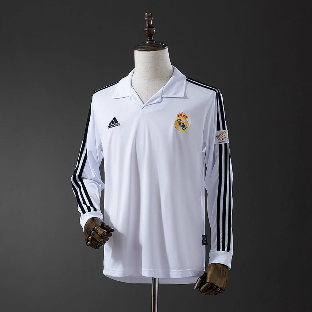 Camisola Principal do Real Madrid 2002/2003 Champions League (Retro, Manga Longa) - Vista 1