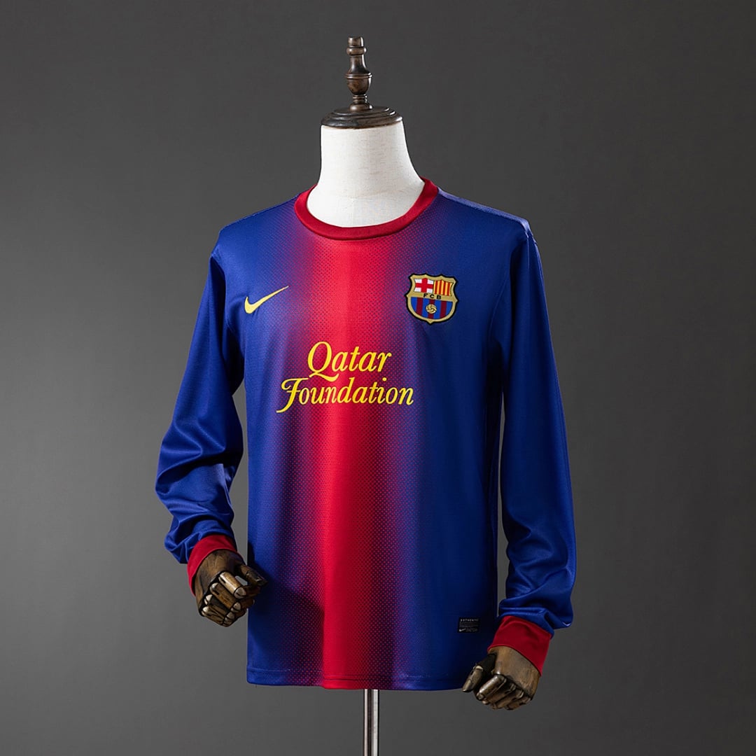 Camisola Principal do FC Barcelona 2012/2013 (Retro, Manga Longa) - Vista 1