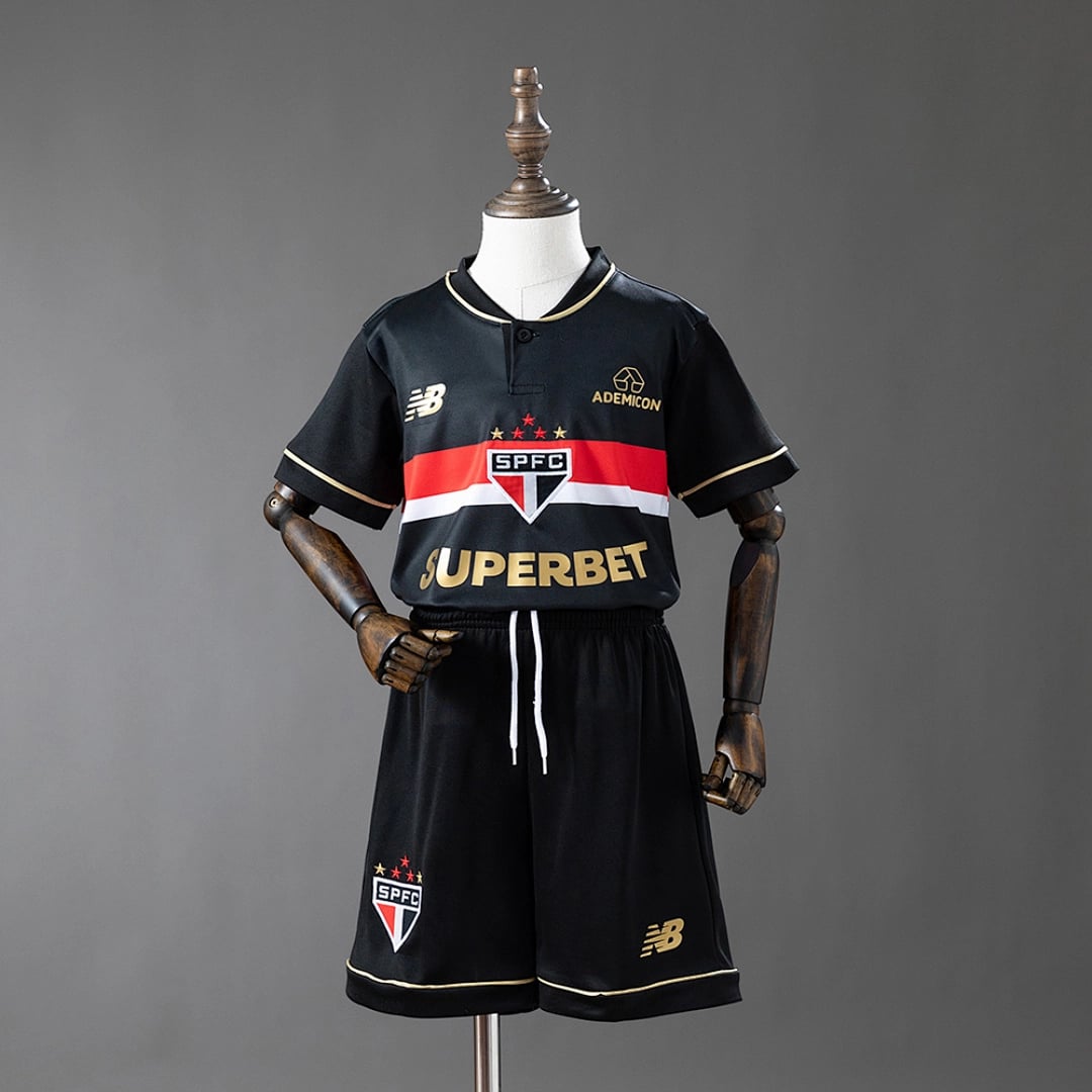 Kit Crianca Sao Paulo FC Terceira 2025/2026 - Vista 1