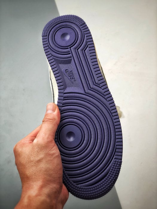 Stussy x Air Force 1 Low Branco e Roxo - Vista 4