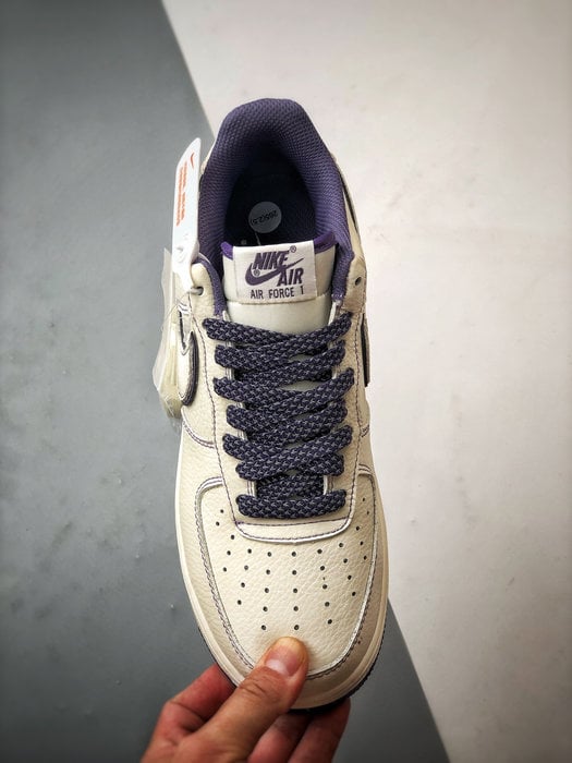 Stussy x Air Force 1 Low Branco e Roxo - Vista 9