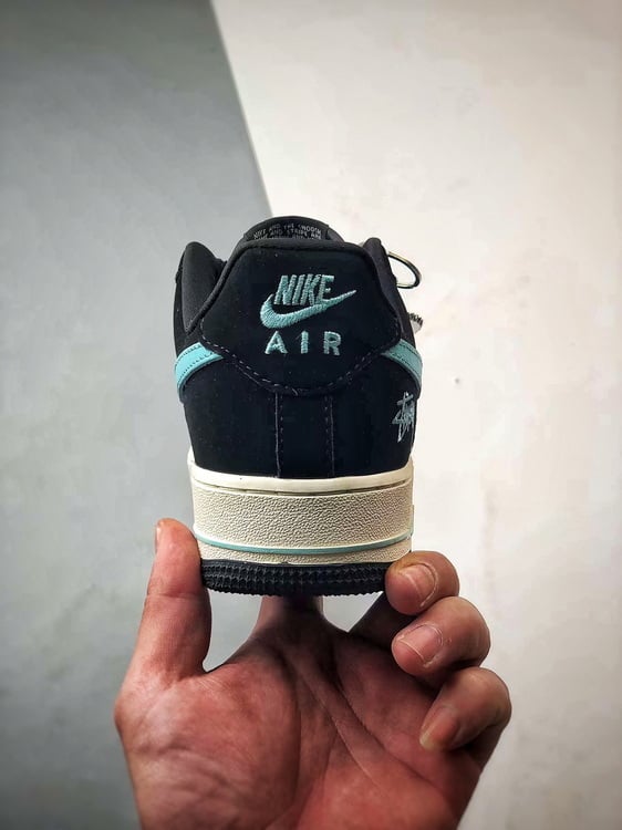Stussy x Air Force 1 Low Camurça Preto e Azul - Vista 3