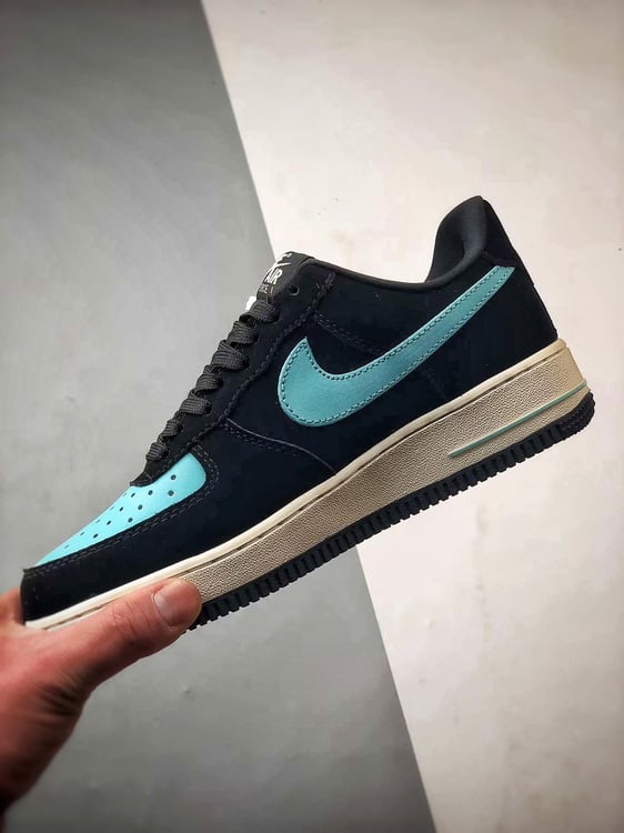 Stussy x Air Force 1 Low Camurça Preto e Azul - Vista 5