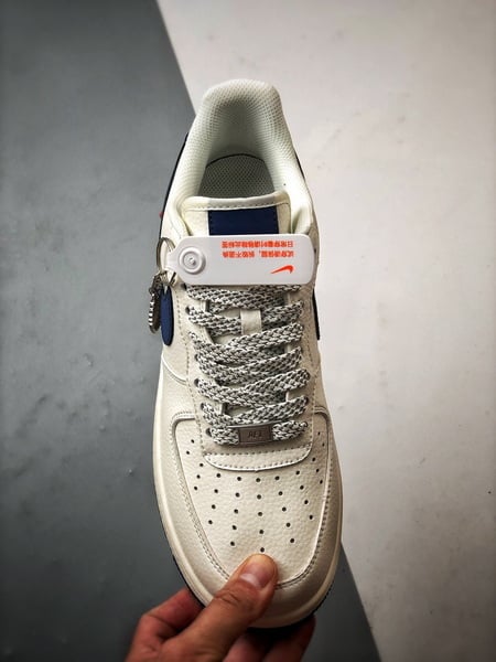 Sup x Air Force 1 Low Off-White e Azul Escuro 3M - Vista 9