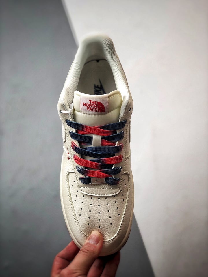 TNF x Nike Air Force 1 Low Azul e Vermelho - Vista 9