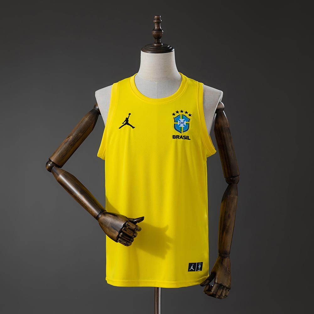 Camisola Treino Colete Brasil Amarela 2026 - Vista 1