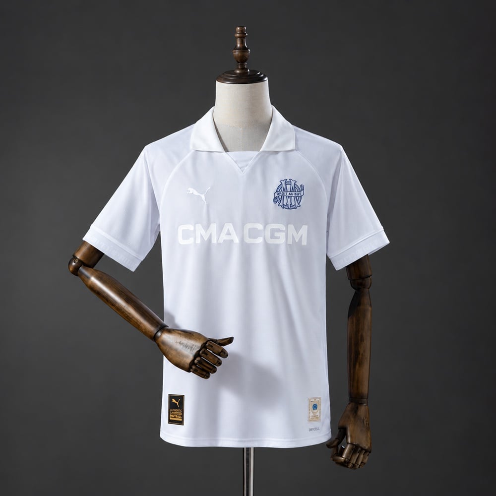 Camisola Olympique de Marseille 125.º Aniversário Branca - Vista 1