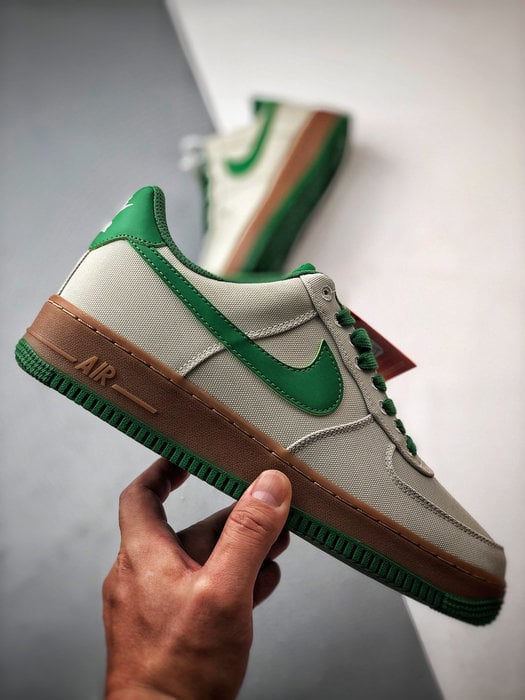 Air Force 1 '07 Low Canvas Cinza e Verde - Vista 4