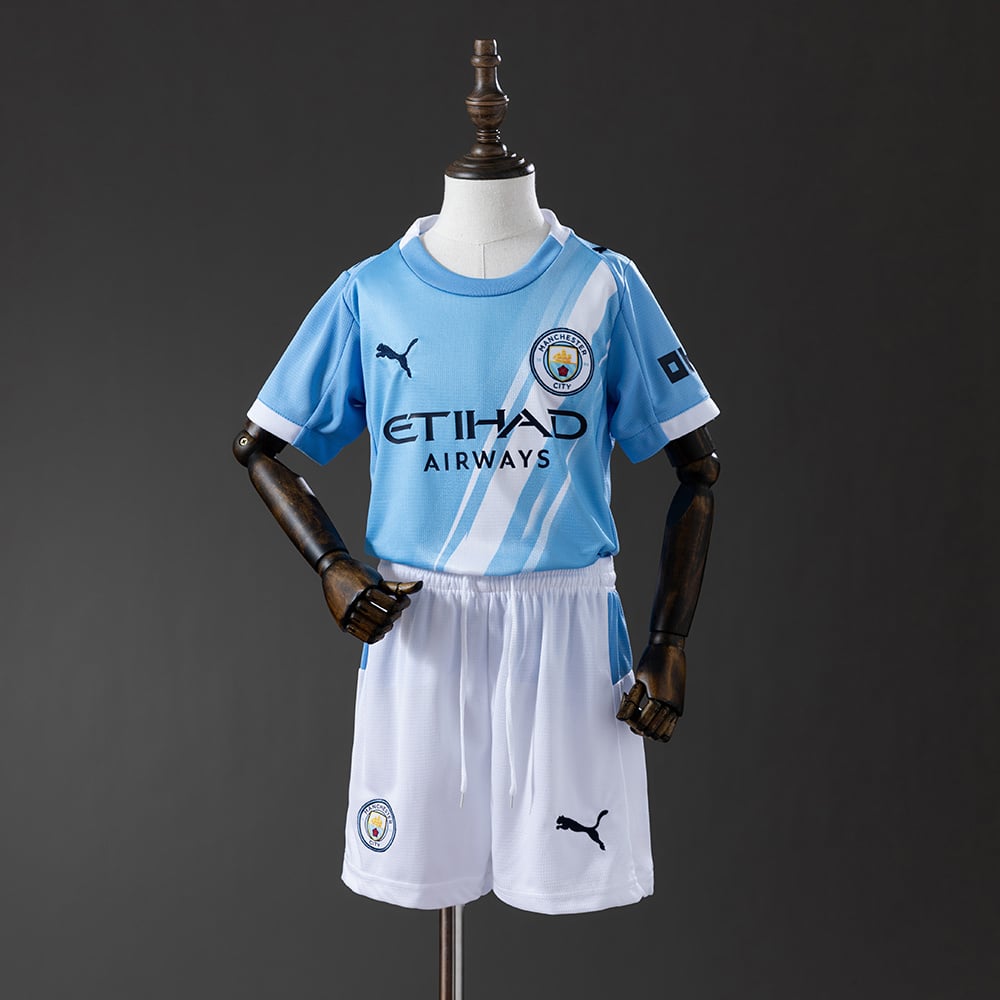 Kit Criança Manchester City Principal 2025/26 - Vista 1