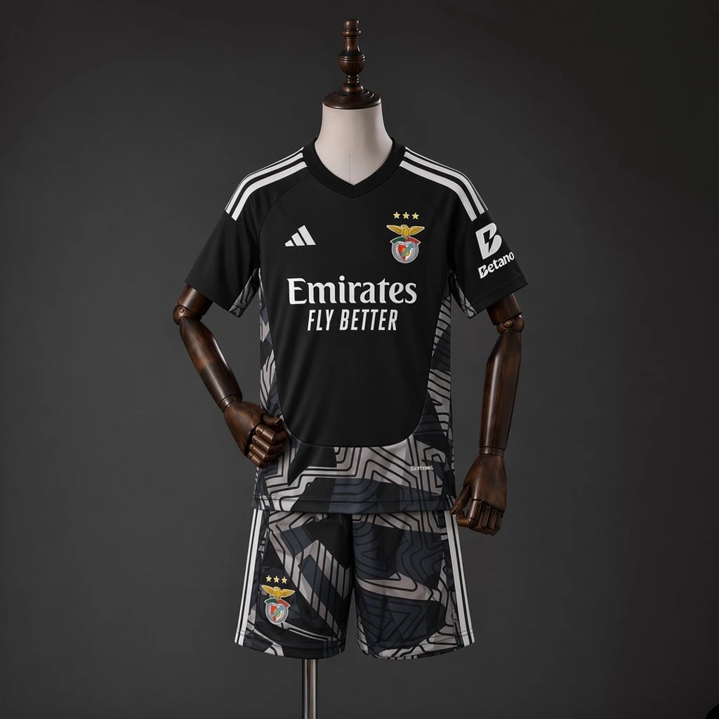 Kit Criança Guarda-Redes SL Benfica 2026/2027 Preto - Vista 1