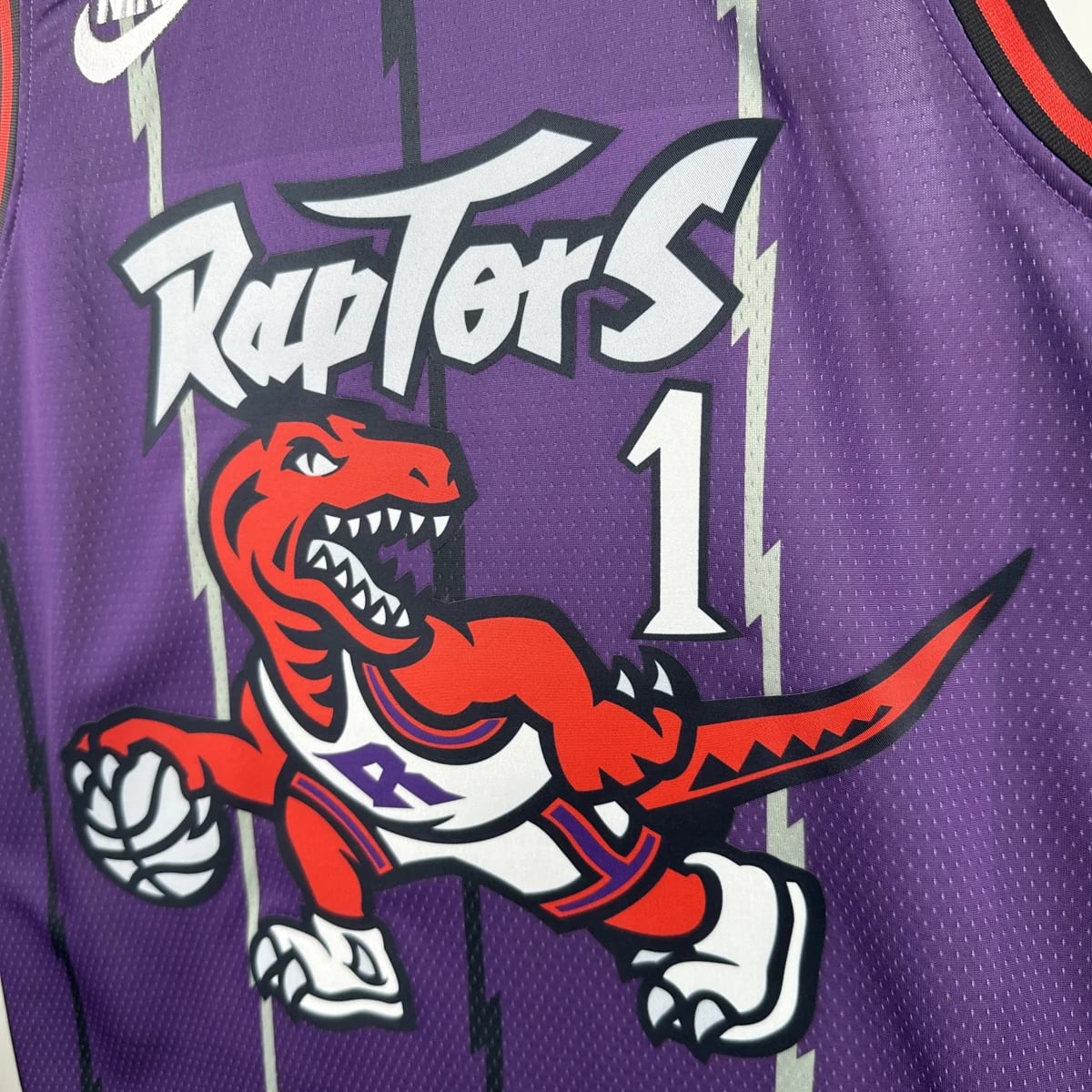 Camisola NBA Toronto Raptors Classic Edition Roxa 2025/26 - Tracy McGrady #1 - Vista 3