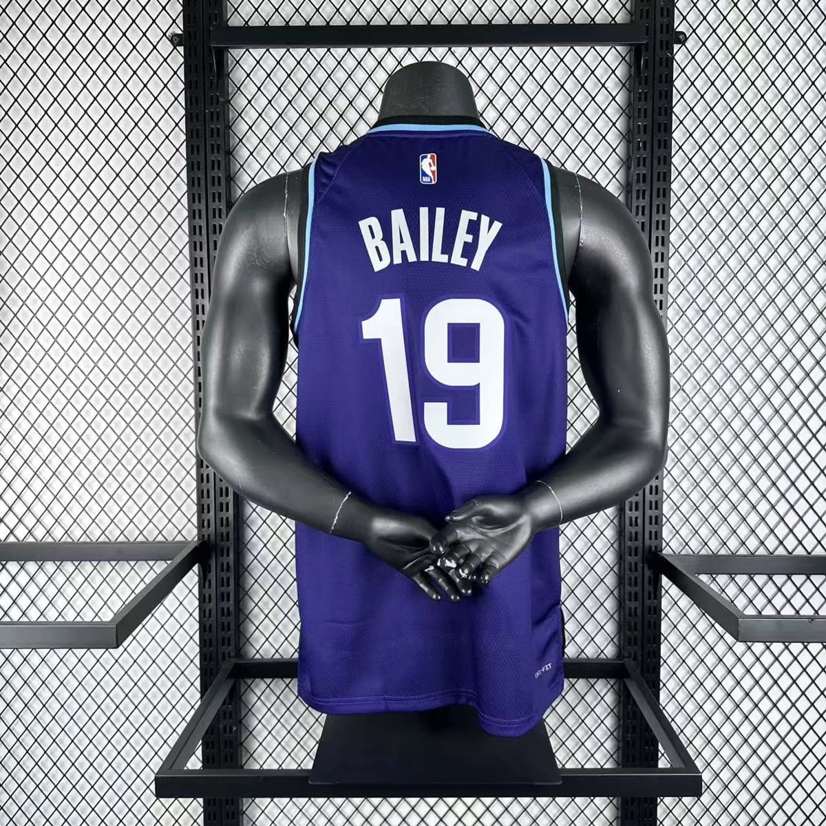 Camisola NBA Utah Jazz Roxa 2025/26 - Ace Bailey #19 - Vista 1