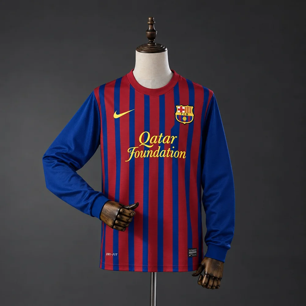 Camisola Principal Barcelona 2011/2012 (Manga Comprida, Retro) - Vista 1