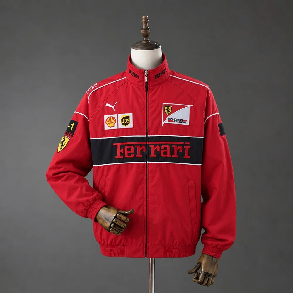 Casaco Ferrari F1 Retro Racing Vermelho - Vista 1