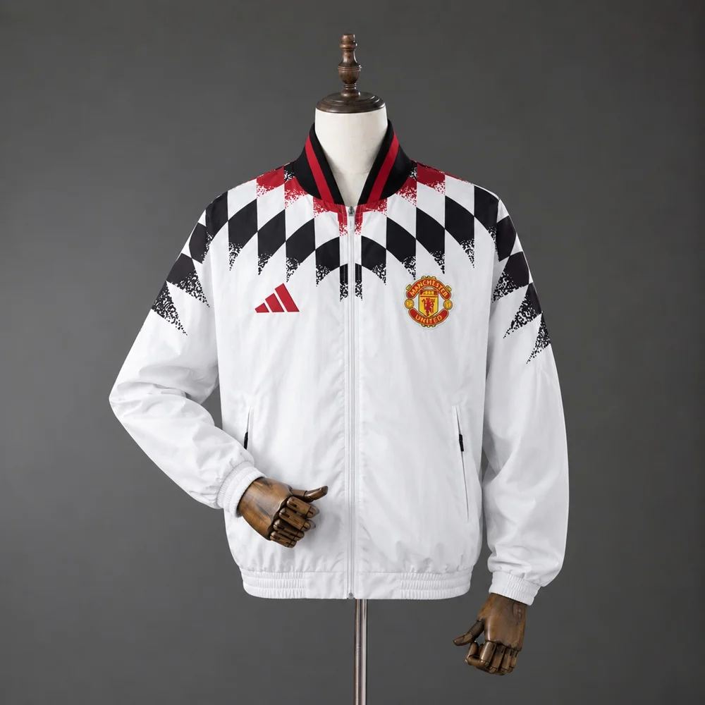 Casaco Manchester United 2007/2008 Branco - Vista 1