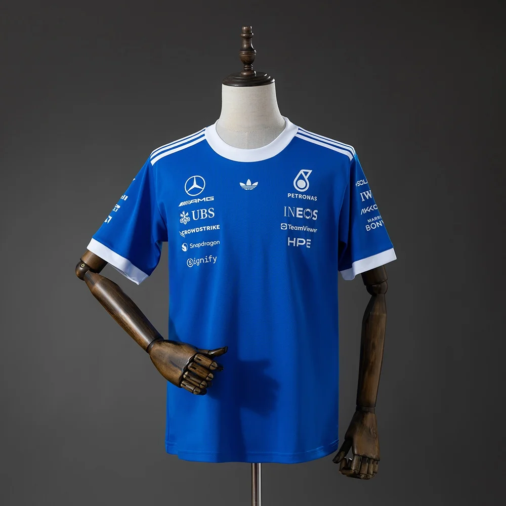 T-Shirt adidas x Mercedes-AMG F1 Blue Wonder - Vista 1