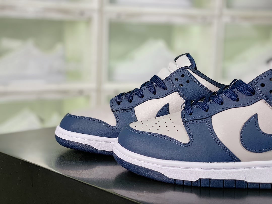 NK Dunk Low Georgetown Cinza e Azul - Vista 8