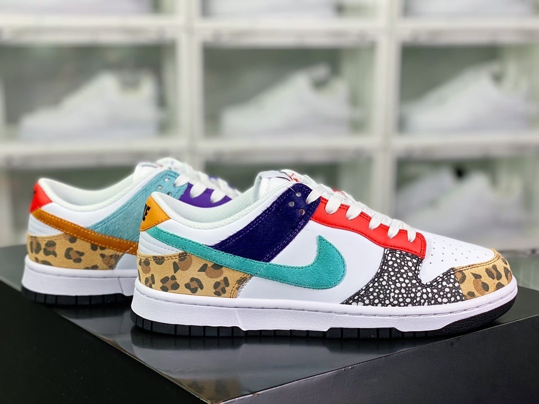NK Dunk Low Zoo Multicolor Animal Print - Vista 2