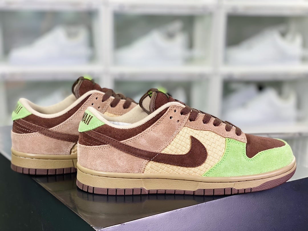 NK Dunk Low Havaí Verde, Marrom e Caqui - Vista 2