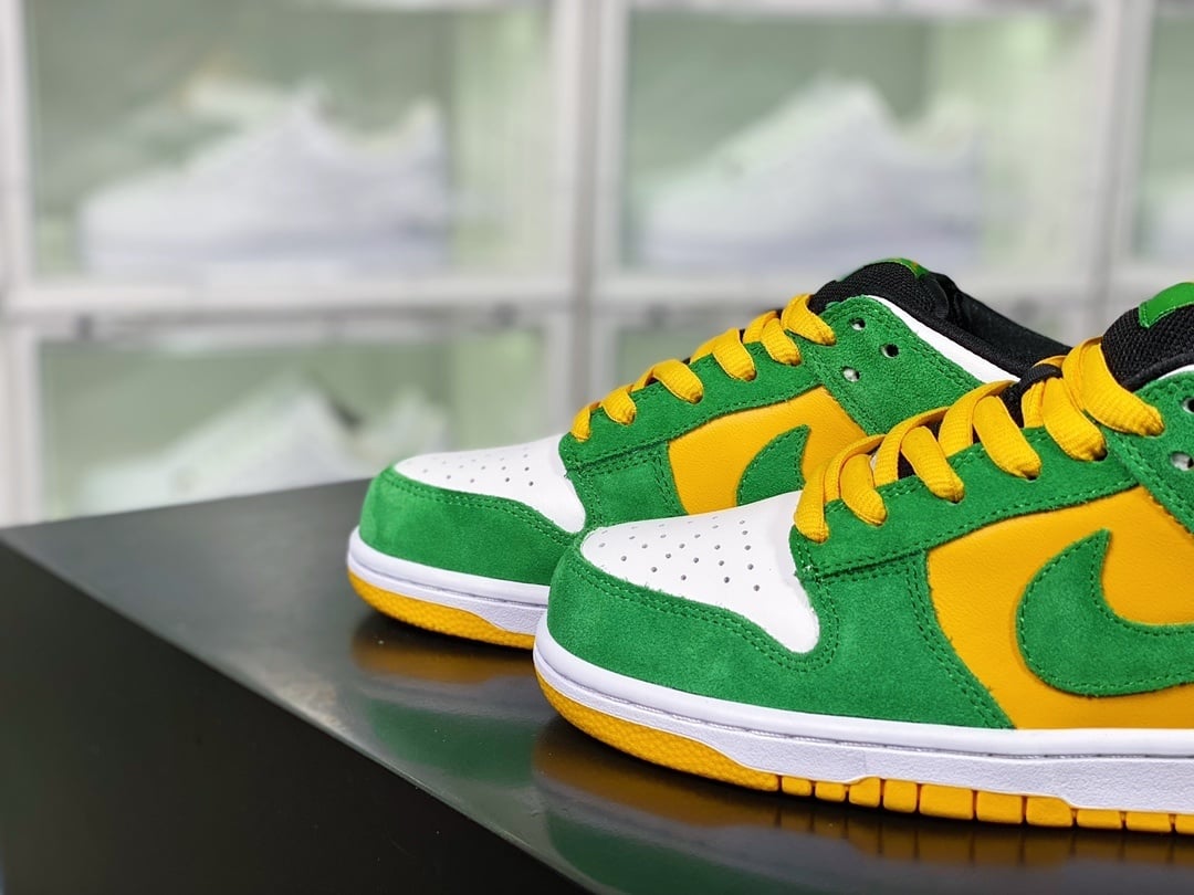 NK Dunk Low Milwaukee Amarelo e Verde - Vista 8