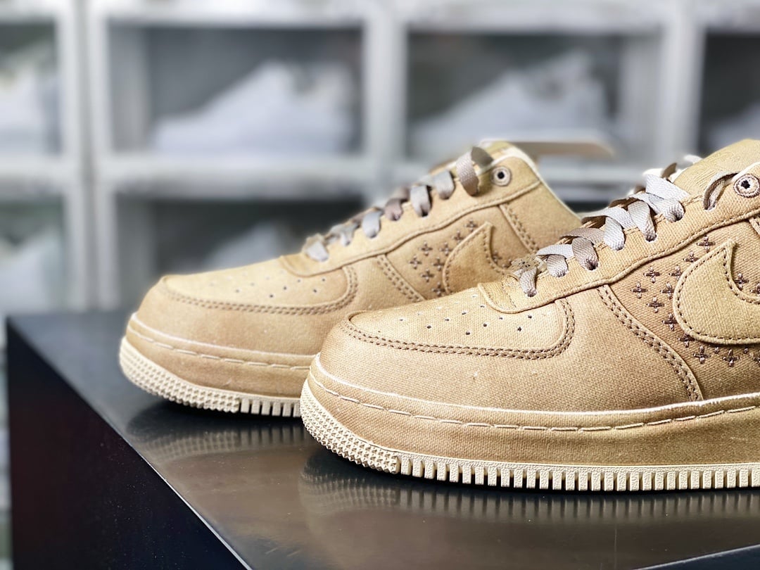 Nike Canvas Marrom e Amarelo Longjing - Vista 8