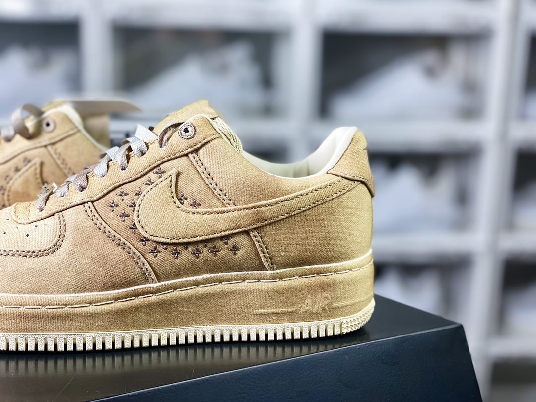 Nike Canvas Marrom e Amarelo Longjing - Vista 9