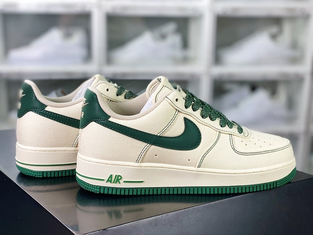 Nike Canvas Creme e Verde Escuro Reflective - Vista 3