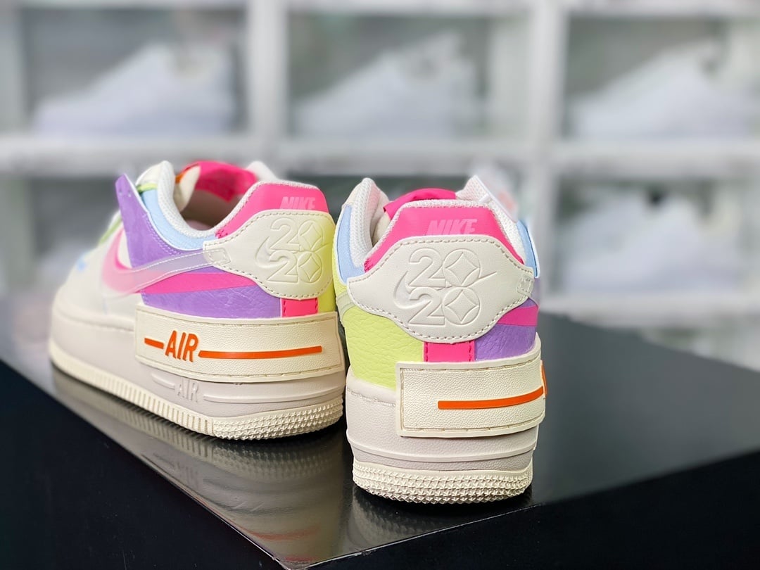 Nike Patchwork Creme, Amarelo, Roxo, Laranja 3M - Vista 4
