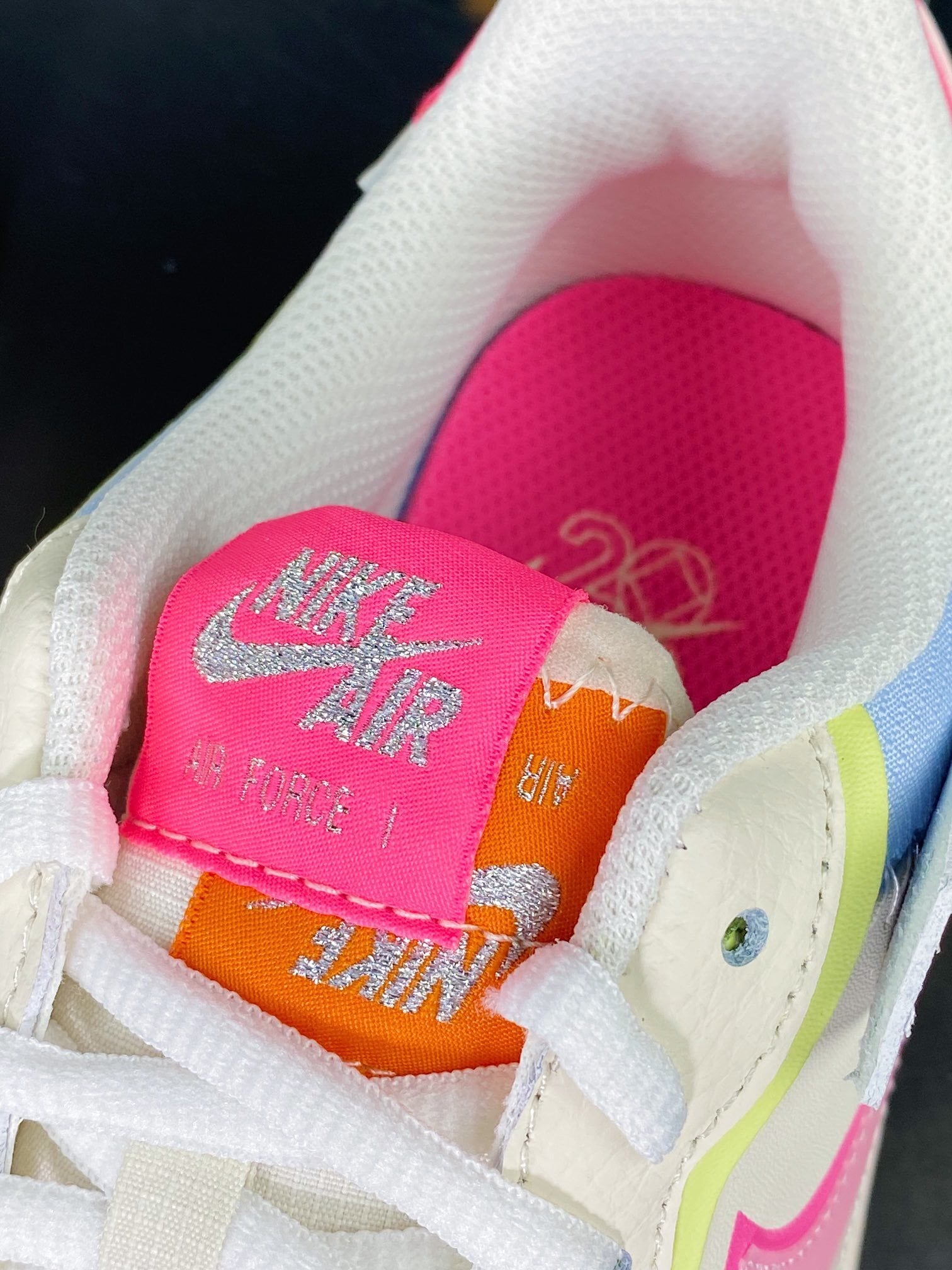 Nike Patchwork Creme, Amarelo, Roxo, Laranja 3M - Vista 7